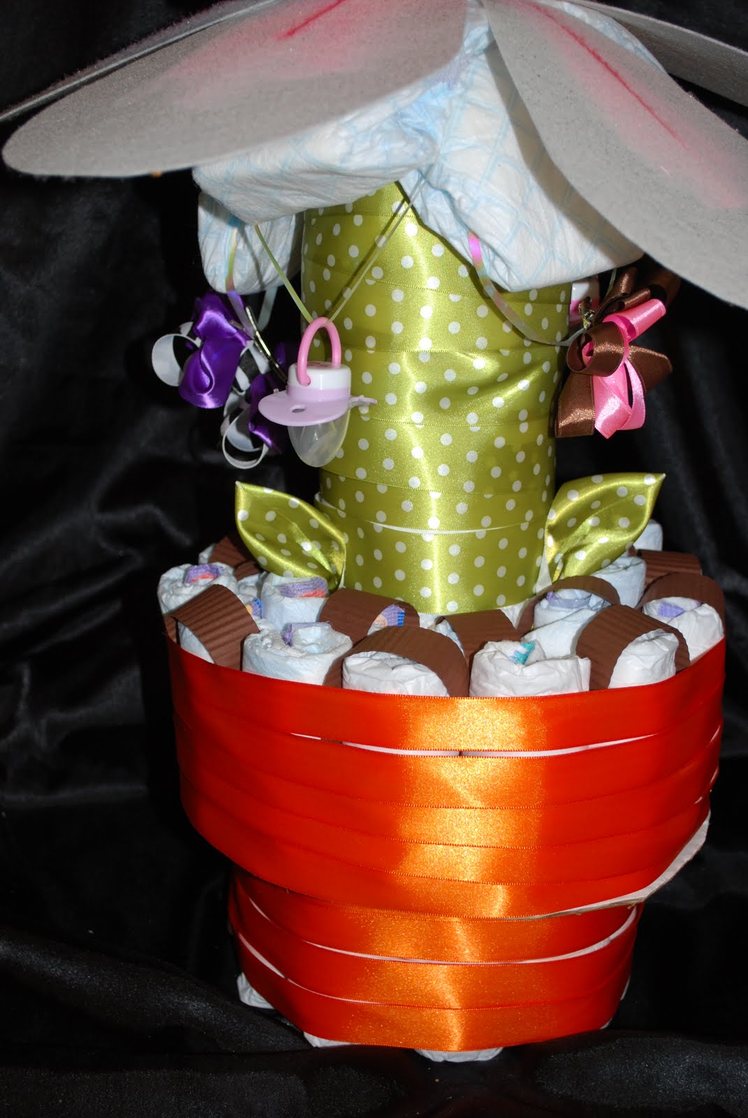 Amanda's Crafts and More Flower Pot Diaper Cake