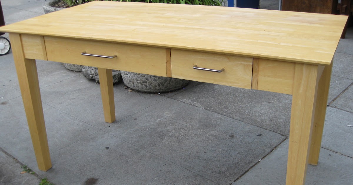 UHURU FURNITURE & COLLECTIBLES SOLD beautiful birch desk w/ keyboard