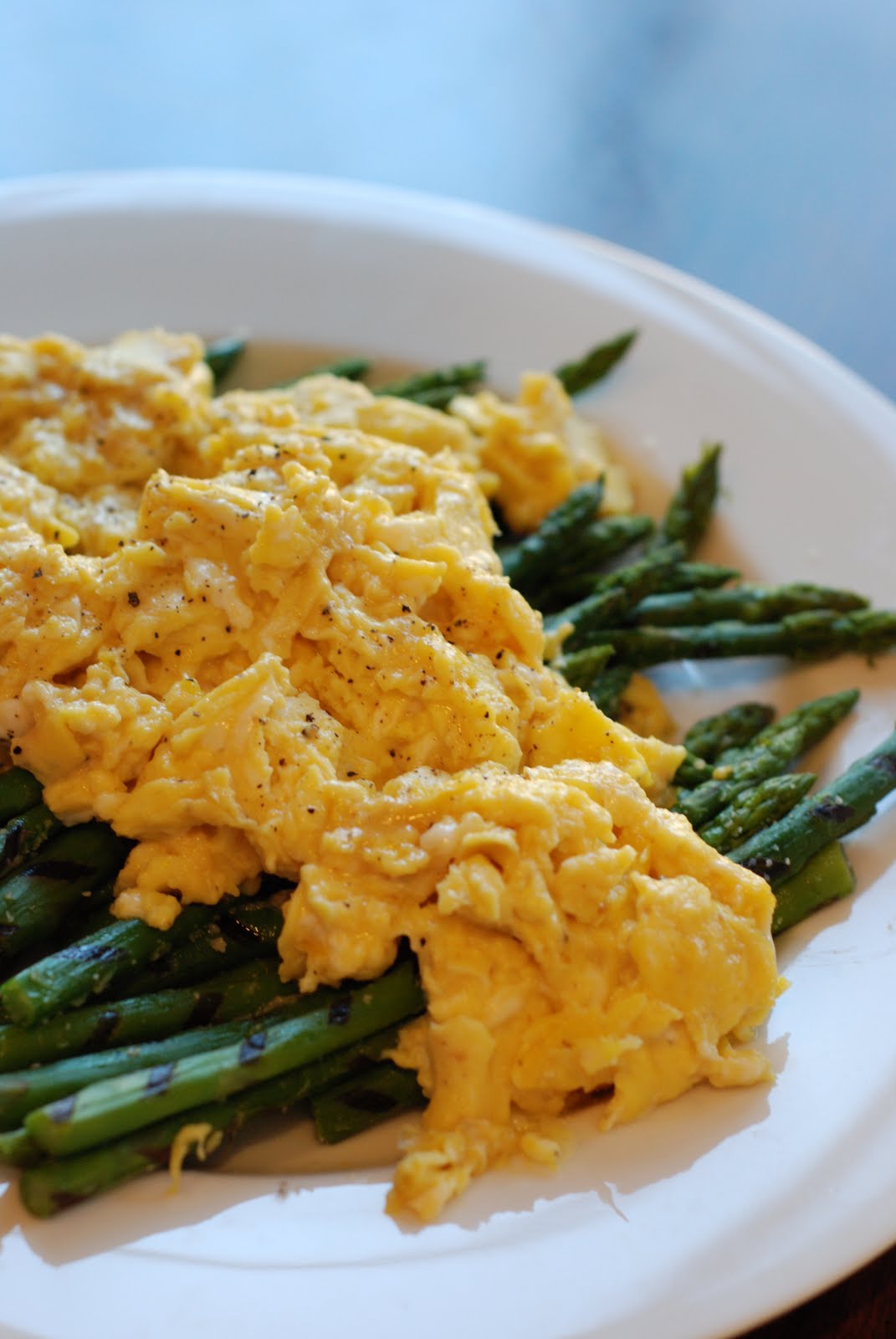 The Suite Morsel Roasted Asparagus with Scrambled Eggs