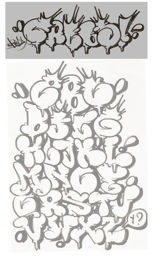 Sample Fonts Design Graffiti Alphabet Bubble A Z New Style Graffiti