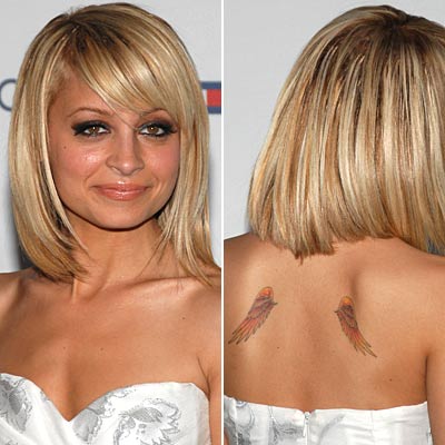 lettering tattoos on back. Back Angel Wings Tattoo