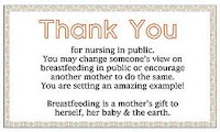 Free Thanks for Breastfeeding Cards