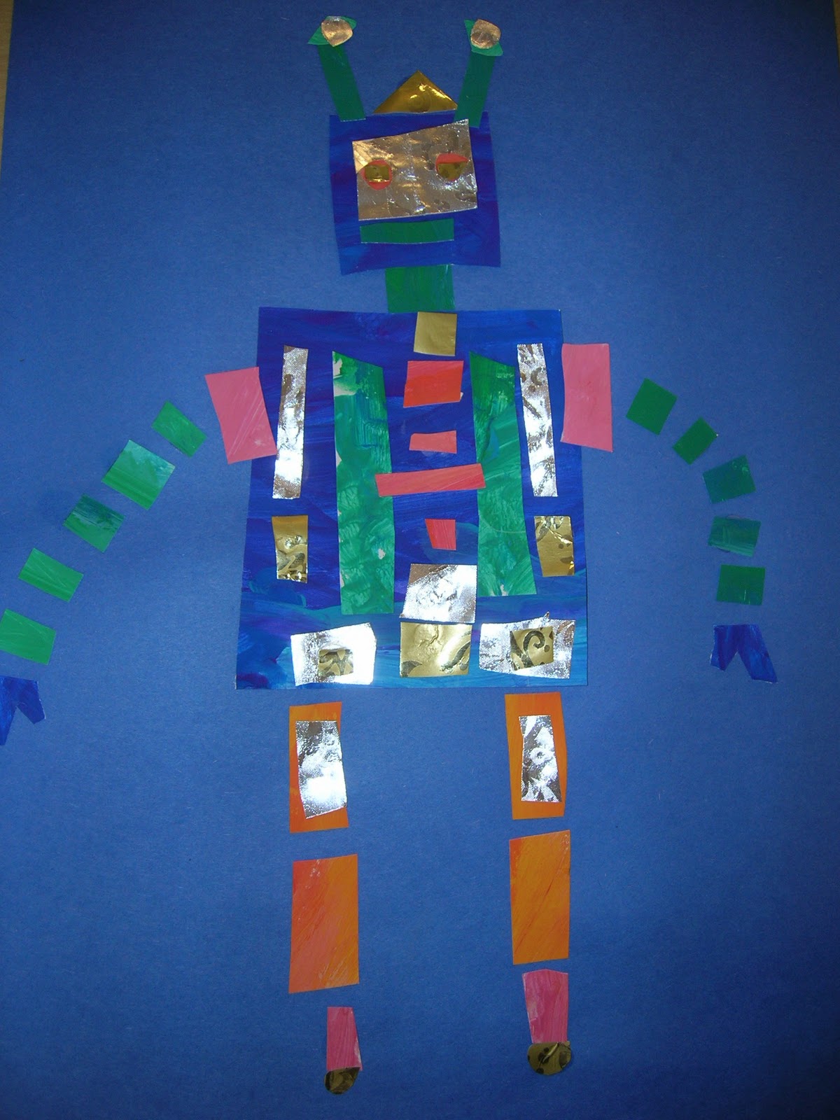 The Elementary Art Room!: Painted Paper Robots
