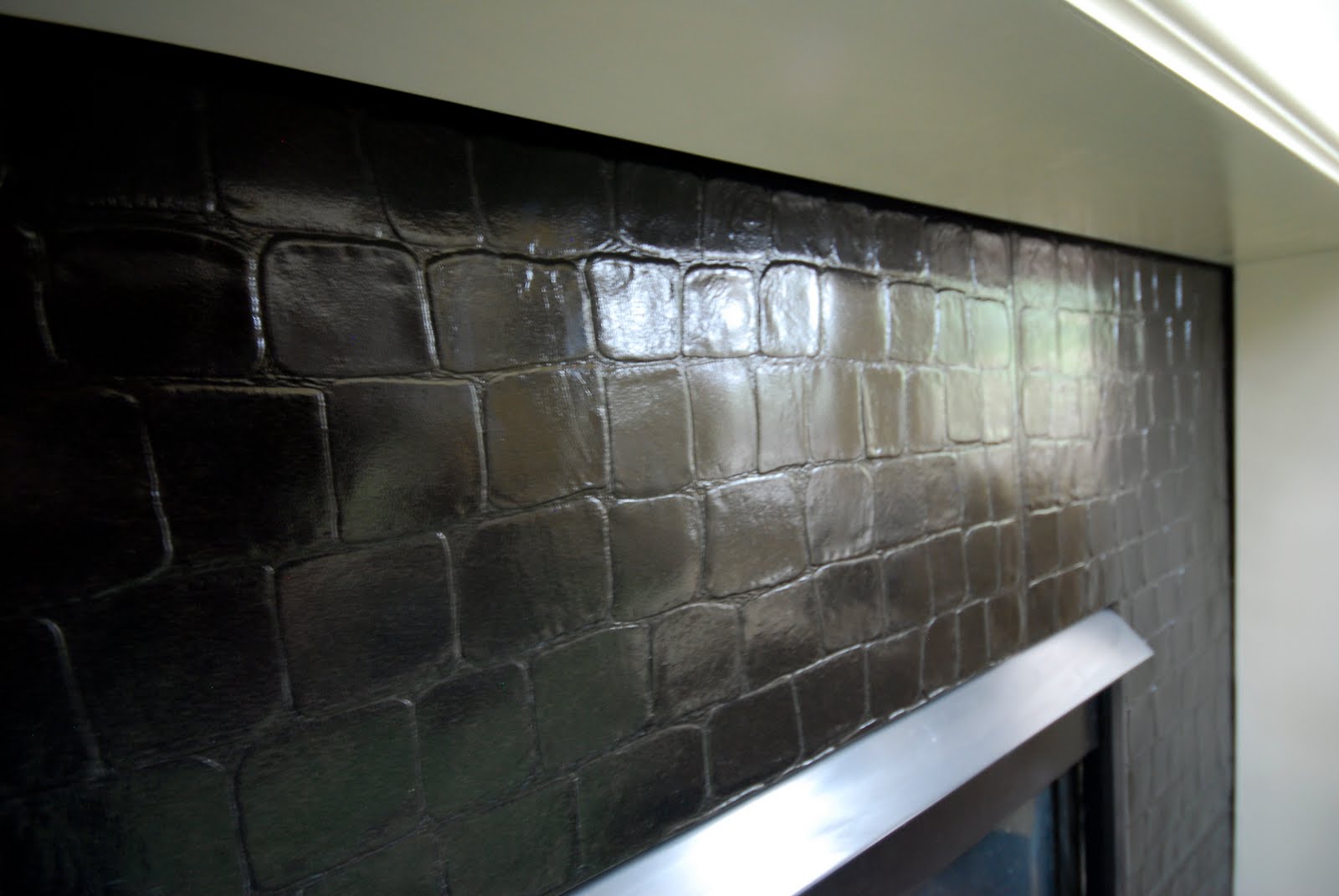 The Granite Gurus Walker Zanger Croco Tile Fireplace