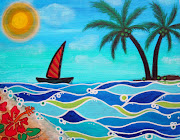 Here is a painting i made inspired by the beautiful beaches here in Hawaii. (hawaii trop)
