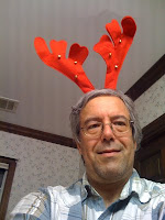 They said it was the latest fashion... Me wearing antlers