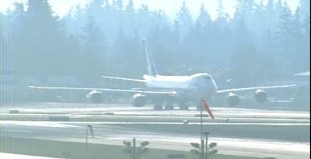 a large airplane on a runway