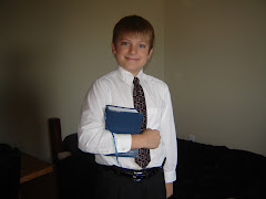 Scott Thomas, birthday boy, ready for church