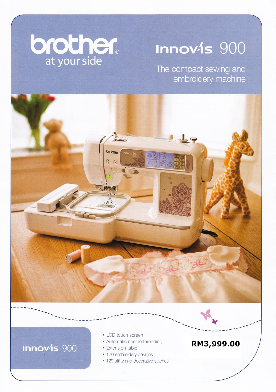 Brother Embroidery Machine Innovis 900 SEWING MACHINE WHOLESALE , RETAIL AND REPAIRS