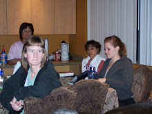 Sarah (behind), Jodi (upfront), Joanne (white vest), Bethany (dutifully studying)