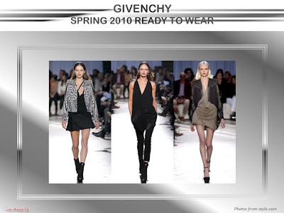 Givenchy Spring 2010 Ready To Wear optical print jacket long-back draped dress jumpsuit tulle