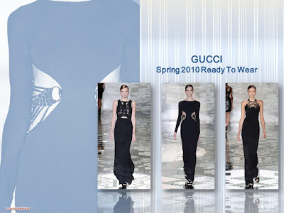 Gucci Spring 2010 Ready To Wear black gown side cutouts