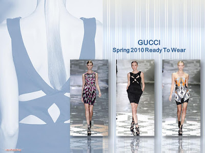 Gucci Spring 2010 Ready To Wear Ikat dress black cutout dress