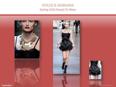 Dolce & Gabbana Spring 2010 Ready To Wear corseted fringe dress
