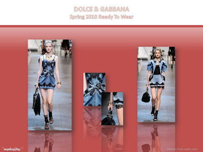 Dolce & Gabbana Spring 2010 Ready To Wear jeans dress