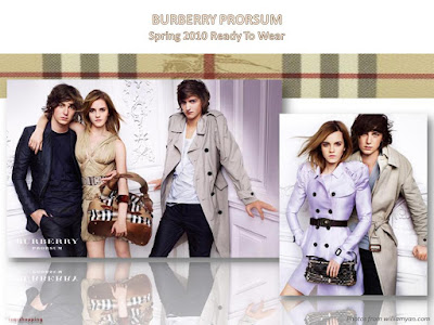 Burberry Prorsum Spring 2010 Ready-To Wear Emma Watson and Alex Watson Ad