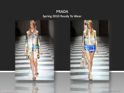 Prada Spring 2010 Ready To Wear silk coat and shorts