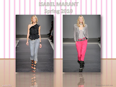 Isabel Marant Spring 2010 Ready To Wear pants one shoulder top and jacket
