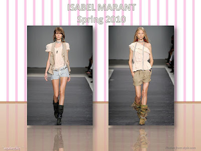 Isabel Marant Spring 2010 Ready To Wear shorts and ruffles top