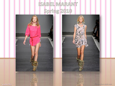 Isabel Marant Spring 2010 Ready To Wear fuchsia pink top and shorts and dress