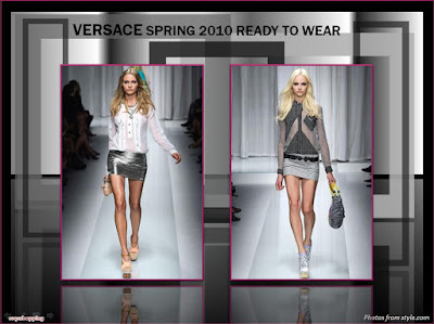Versace Spring 2010 Ready To Wear blouse and miniskirt