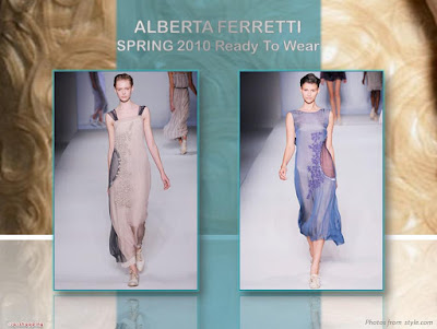 Alberta Ferretti Spring 2010 Ready To Wear chiffon calf-length dress