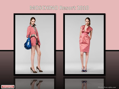 Moschino Resort 2010 coral dress shorts jacket