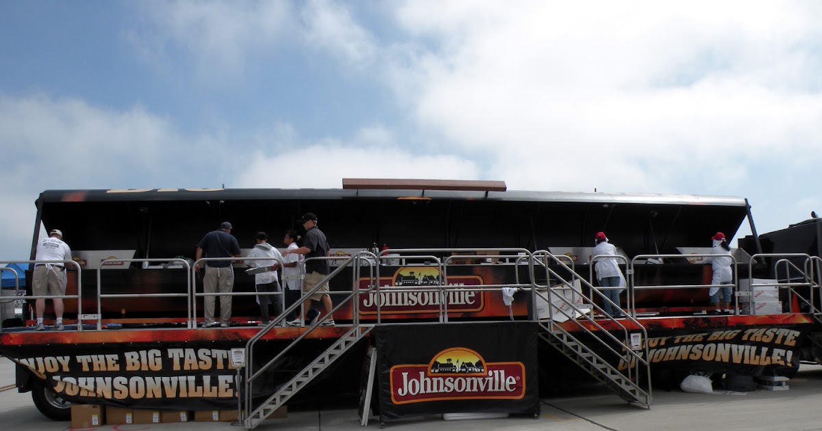 Just A Car Guy One mighty big grill, Johnsonville Brat truck with the