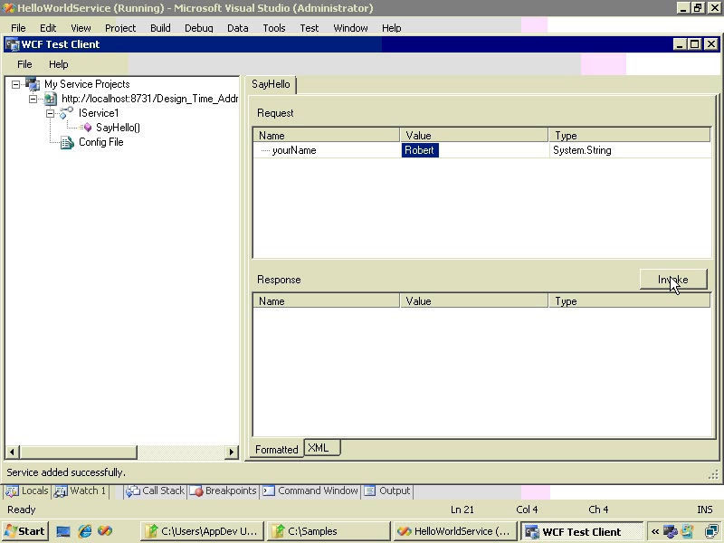 write wcf close in c