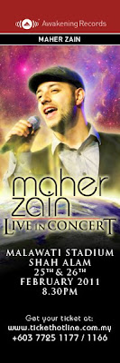 Lagu InsyaALLAH Maher Zain Dalam Bahasa Melayu | Tiket Boleh Dibeli Secara Online Dan Di Outlet Terpilih