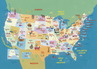 Us Map States Abbreviations
