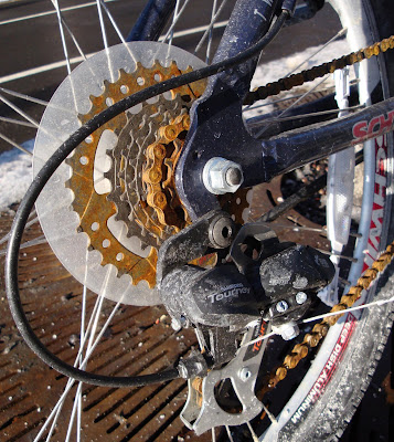 rusty chain derailleur bike bicycle Boston