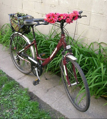 flowers on bike