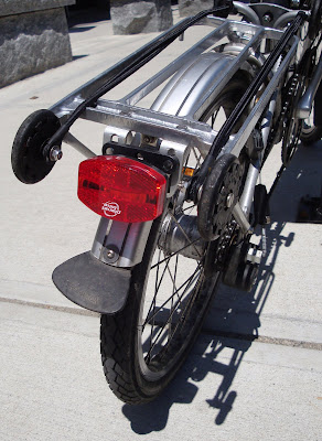 Planet Bike blinkie blinky tail light modification for a Brompton folding bike