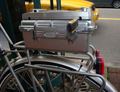 locked box on bike rack