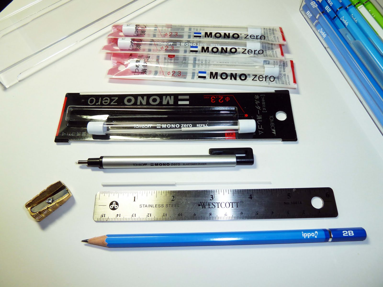 Tombow Mono Zero Eraser White - Round Tip 2.3mm - Precision Eraser