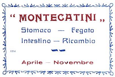 Montecatini - Stomaco - Fegato - Intestino - Ricambio