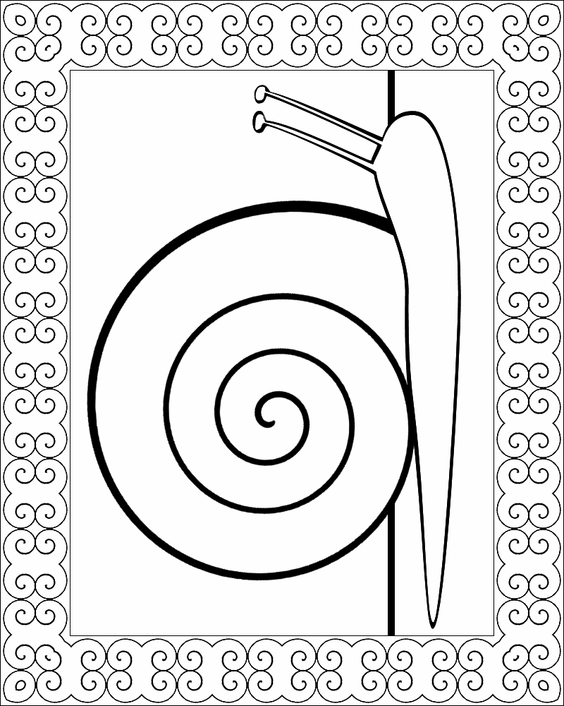 a snail for you coloring page
