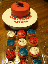 Spiderman Cake w/ matching Cupcakes