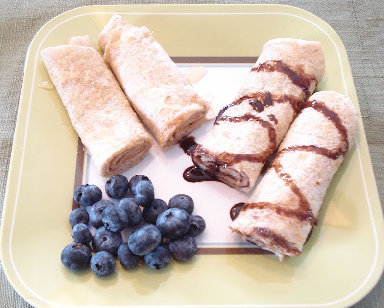 Mom Getting Fit Oatmeal Egg White Crepes w/Peanut Butter & Honey