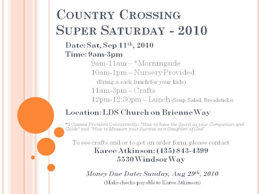 Country Crossing Super Saturday