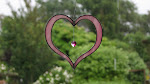 Heart Stained Glass Suncatcher w/Swarovski Crystal