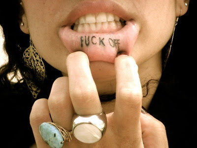 Tattoos On Inside Of Lip. on the inside of his lip