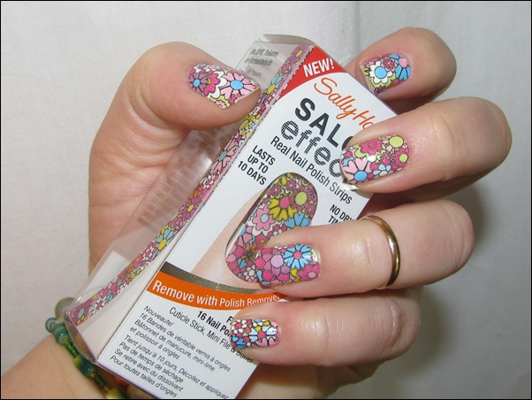 Girl Flower On My Nails!!!!!! Sally Hansen Nail Stickers
