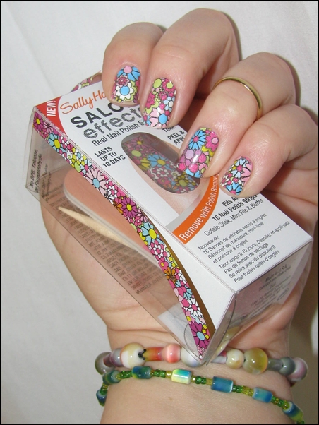 Girl Flower On My Nails!!!!!! Sally Hansen Nail Stickers