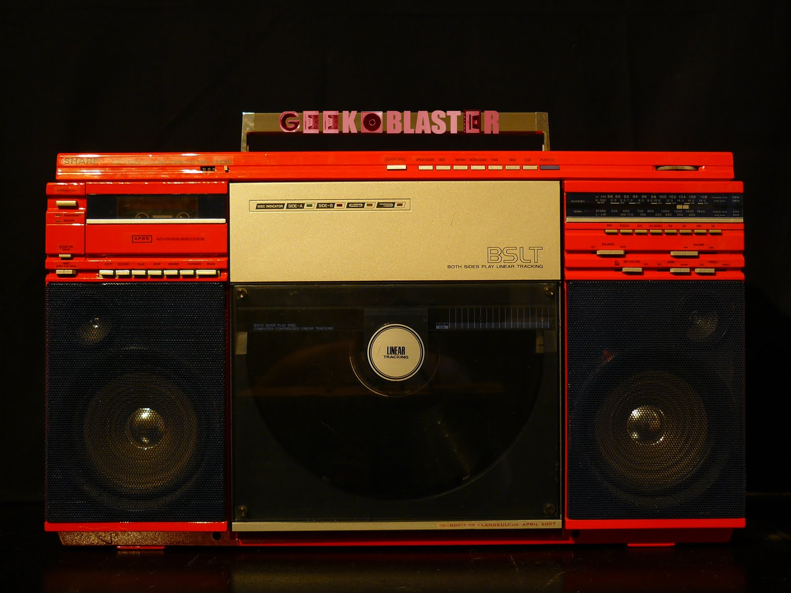 --Geekoblaster--Collection boombox---: Sharp Vz-2500 Turntable BoomBox