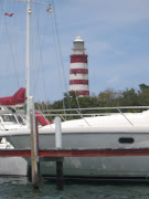 Candy-striped lighthouse