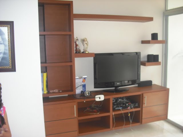 Fabrica de muebles "el punto": mueble para t.v y mueble auxiliar ... Mueble sala tv