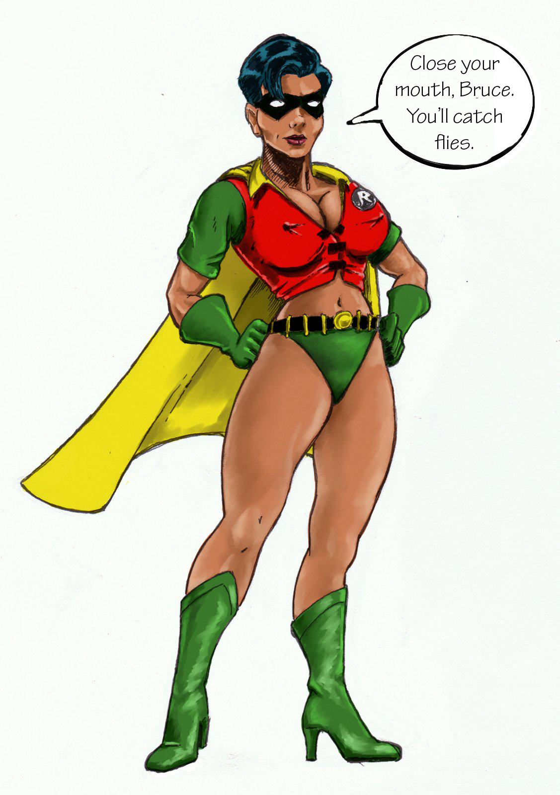 M D Jackson Art ROBIN, THE GIRL WONDER