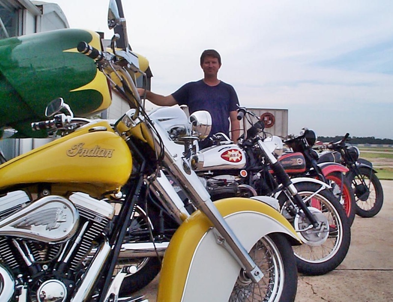 He has owned nine antique BMW bikes and his current rider is a 1974 R90